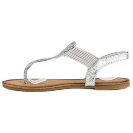 Comer Chanclas con una banda elástica gris 3