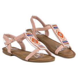 Comer Sandalias planas rosa boho rosado 6