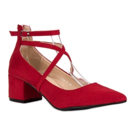Zapatos de salón VICES de ante rojo 5