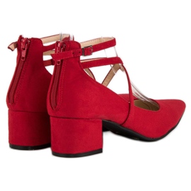 Zapatos de salón VICES de ante rojo 2