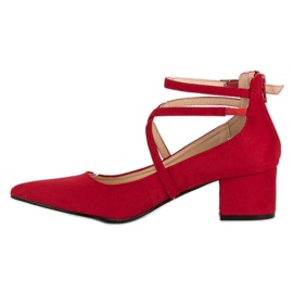 Zapatos de salón VICES de ante rojo 3