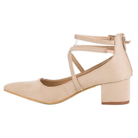 Zapatos de salón VICES de ante marrón 3