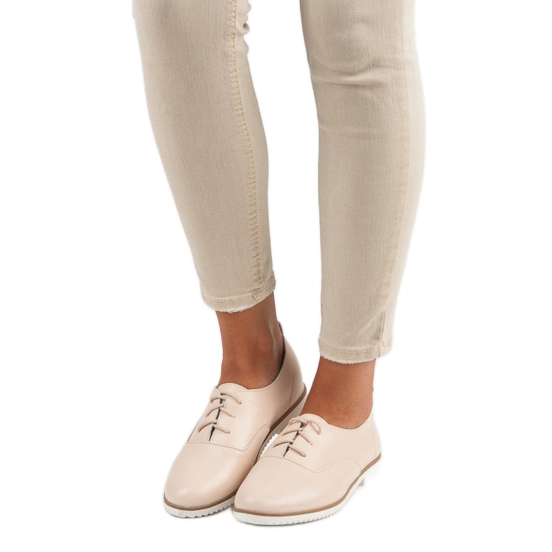 MAZARO Zapatos de Cuero Beige 1