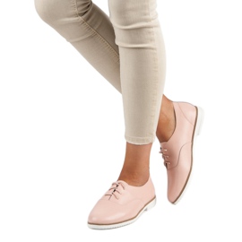 Zapatos de piel en polvo MAZARO rosado 5