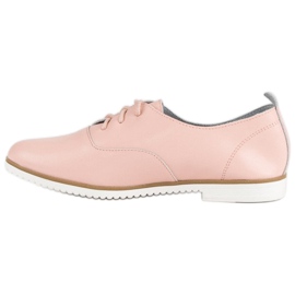 Zapatos de piel en polvo MAZARO rosado 2