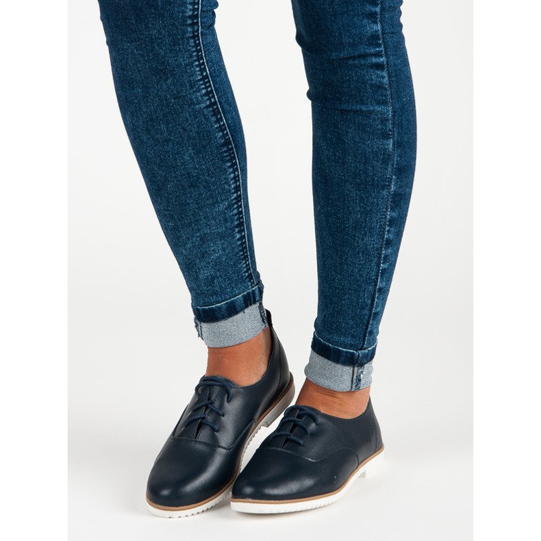 Zapatos Mazaro piel azul marino 1