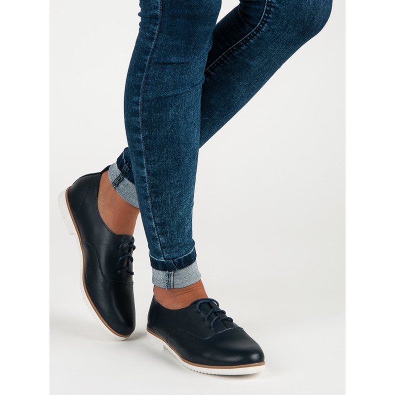 Zapatos Mazaro piel azul marino 2