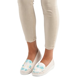 Tullo Mocasines Beige Con Flores 5