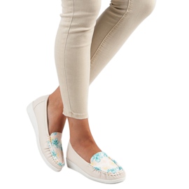Tullo Mocasines Beige Con Flores 6