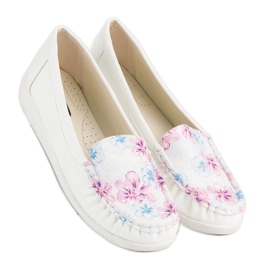 Tullo Mocasines Blancos Con Flores 3
