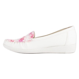Tullo Mocasines Blancos Con Flores 6