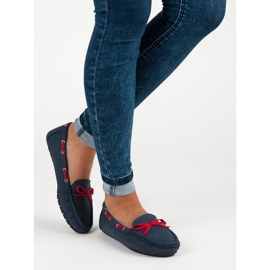 Tullo mocasines de ante con estilo azul 1