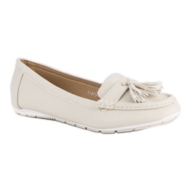Tullo Mocasines beige con flecos 4