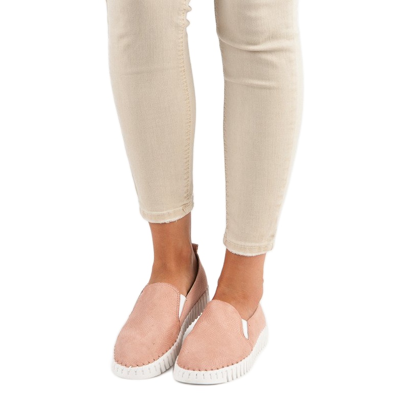 Tullo Slipons de ante rosa 1