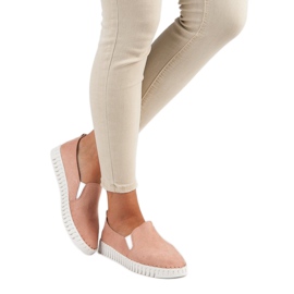 Tullo Slipons de ante rosa 2