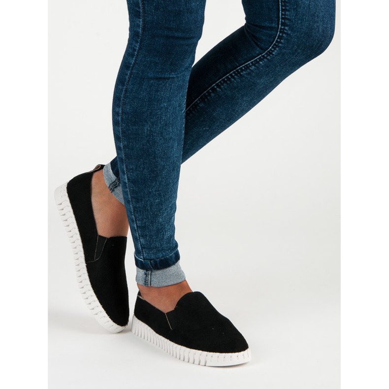 Tullo Slipons de ante negro 1