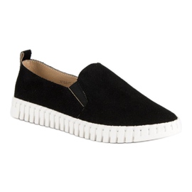 Tullo Slipons de ante negro 2