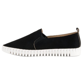 Tullo Slipons de ante negro 3