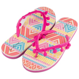Ax Boxing Chanclas con pompones rosado 4