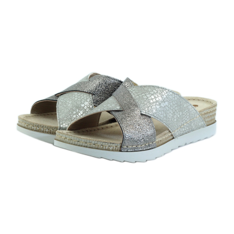 Babuchas KOMFORT INBLU 010 plata gris 3