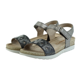Cómodas sandalias INBLU en plata-grafito gris 3