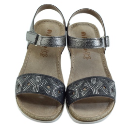 Cómodas sandalias INBLU en plata-grafito gris 4 Cómodas sandalias INBLU en plata-grafito gris 4