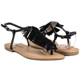 Chanclas negras negro 6