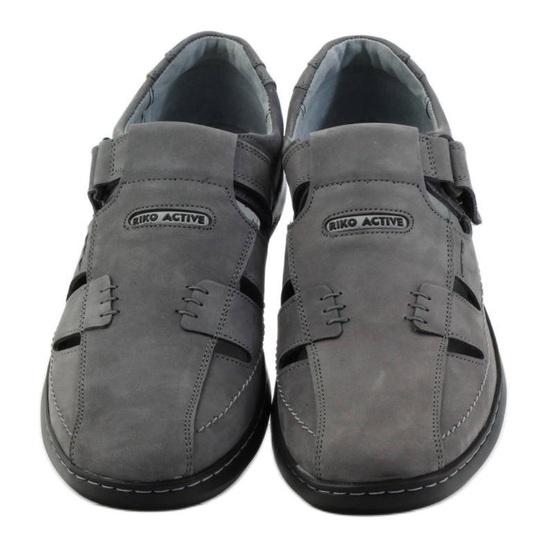 Riko zapatos de hombre sandalias 851 gris 4