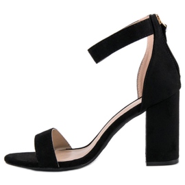 Sandalias cremallera ante negro 3