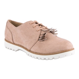 Zapatos boho de ante atados marrón 2