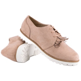 Zapatos boho de ante atados marrón 3