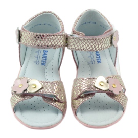 Sandalias flores Bartek 31794 rosa rosado amarillo 4