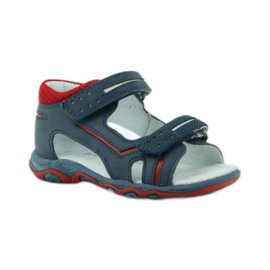 Sandalias velcros Bartek 31825 azul marino rojo 1