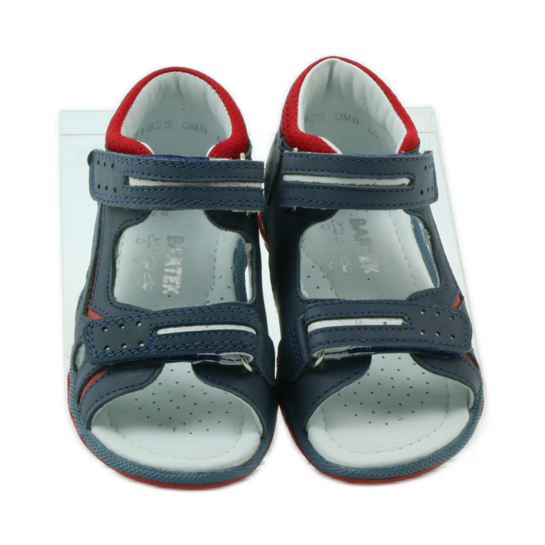 Sandalias velcros Bartek 31825 azul marino rojo 4