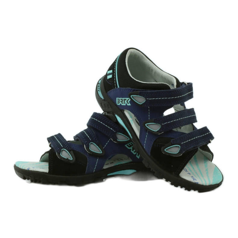 Sandalias cómodas de Bartek para niños Velcro 36106 azul marino 3