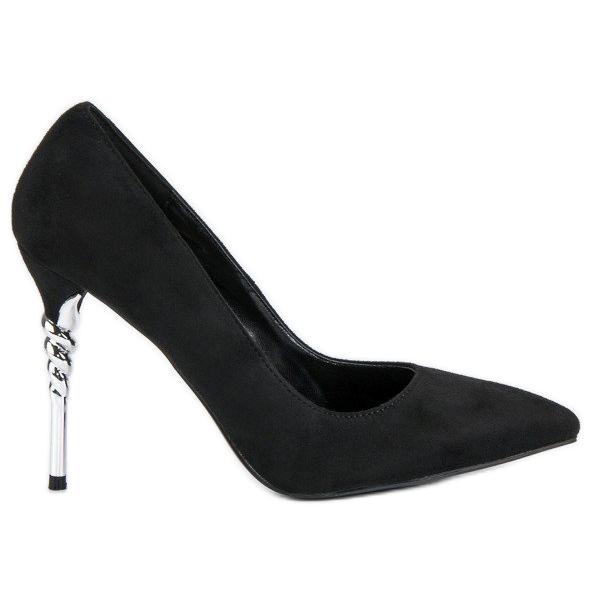 Tacones de ante negros 1