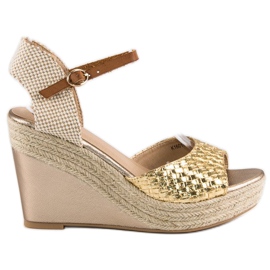 Kylie Sandalias Alpargatas Doradas dorado 7