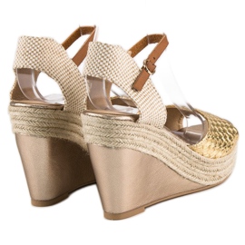 Kylie Sandalias Alpargatas Doradas dorado 3