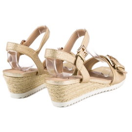 Kylie Sandalias alpargatas con hebilla amarillo 3