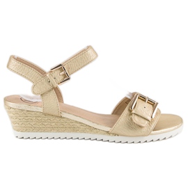 Kylie Sandalias alpargatas con hebilla amarillo 7
