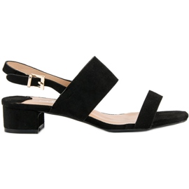 Fama Sandalias de tacón bajo negro 2 Fama Sandalias de tacón bajo negro 2