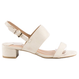 Fama Sandalias de tacón bajo marrón 3