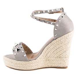 Bestelle sandalias alpargatas rock gris 2