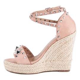Bestelle sandalias alpargatas rock rosado 3