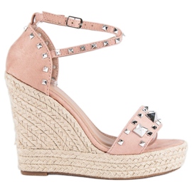 Bestelle sandalias alpargatas rock rosado 6