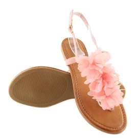 Sandalias con flores rosa CK36P rosa rosado 1 Sandalias con flores rosa CK36P rosa rosado 1