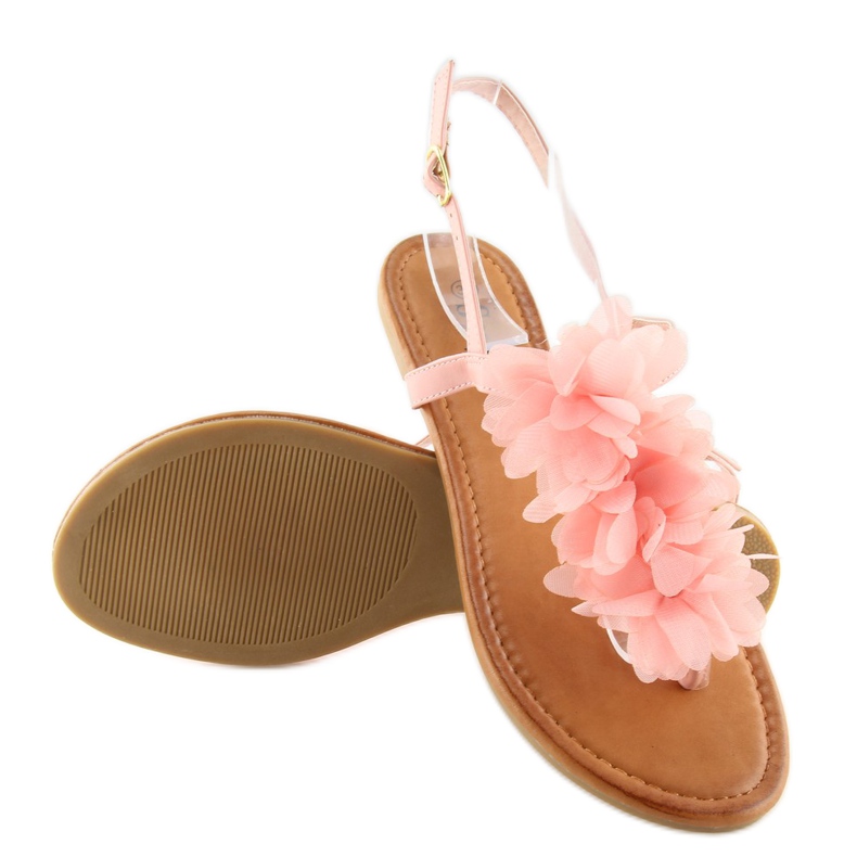 Sandalias con flores rosa CK36P rosa rosado 1 Sandalias con flores rosa CK36P rosa rosado 1