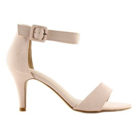 Sandalias de tacón bajo rosa BL076 rosado 5