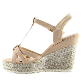 Sandalias rosas, alpargatas con cuña, rosa 680-30 Rosa rosado 7