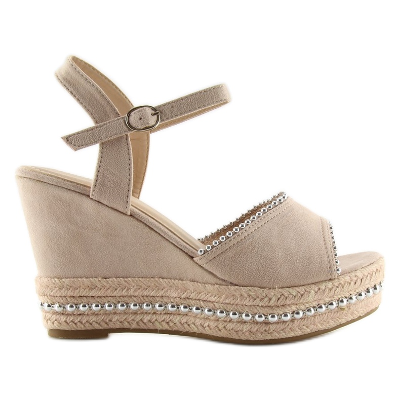 Sandalias cuña beige U-6272 beige 2